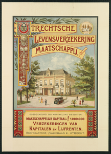 700101 Affiche van de Utrechtsche Levensverzekeringsmaatschappij (Maliehuis, Maliebaan 2) te Utrecht.01-01-1897-31-12-1897